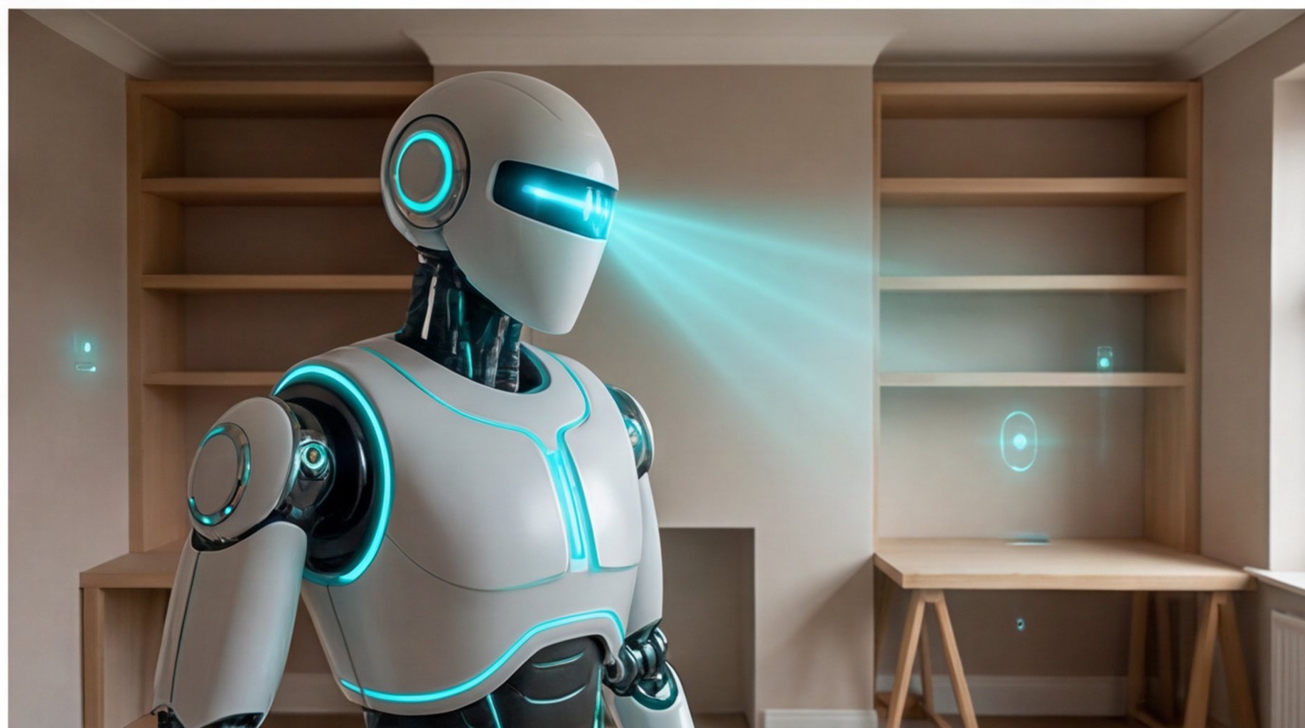 AI construction estimating software scanning a home office renovation plan