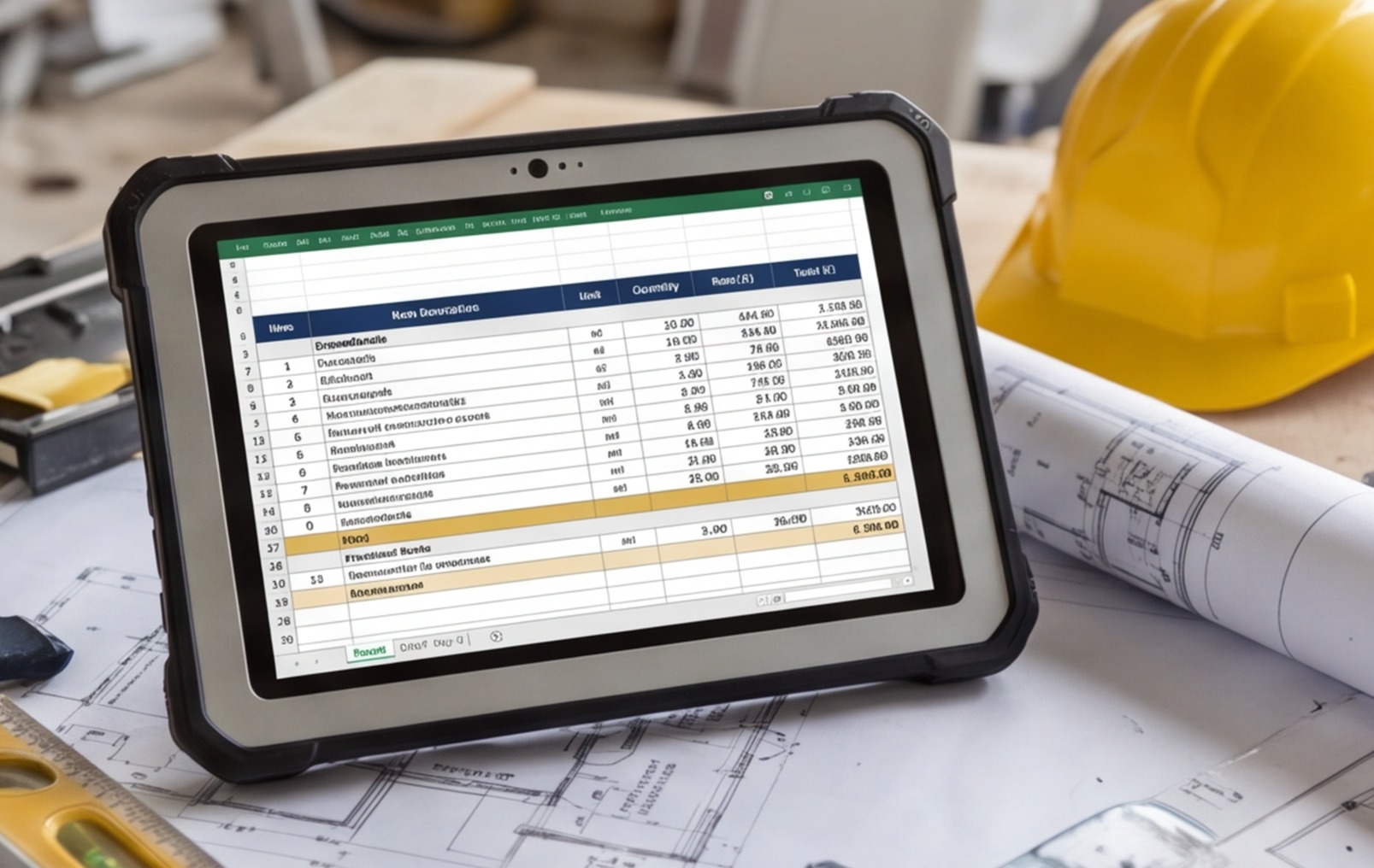 boq tablet construction site