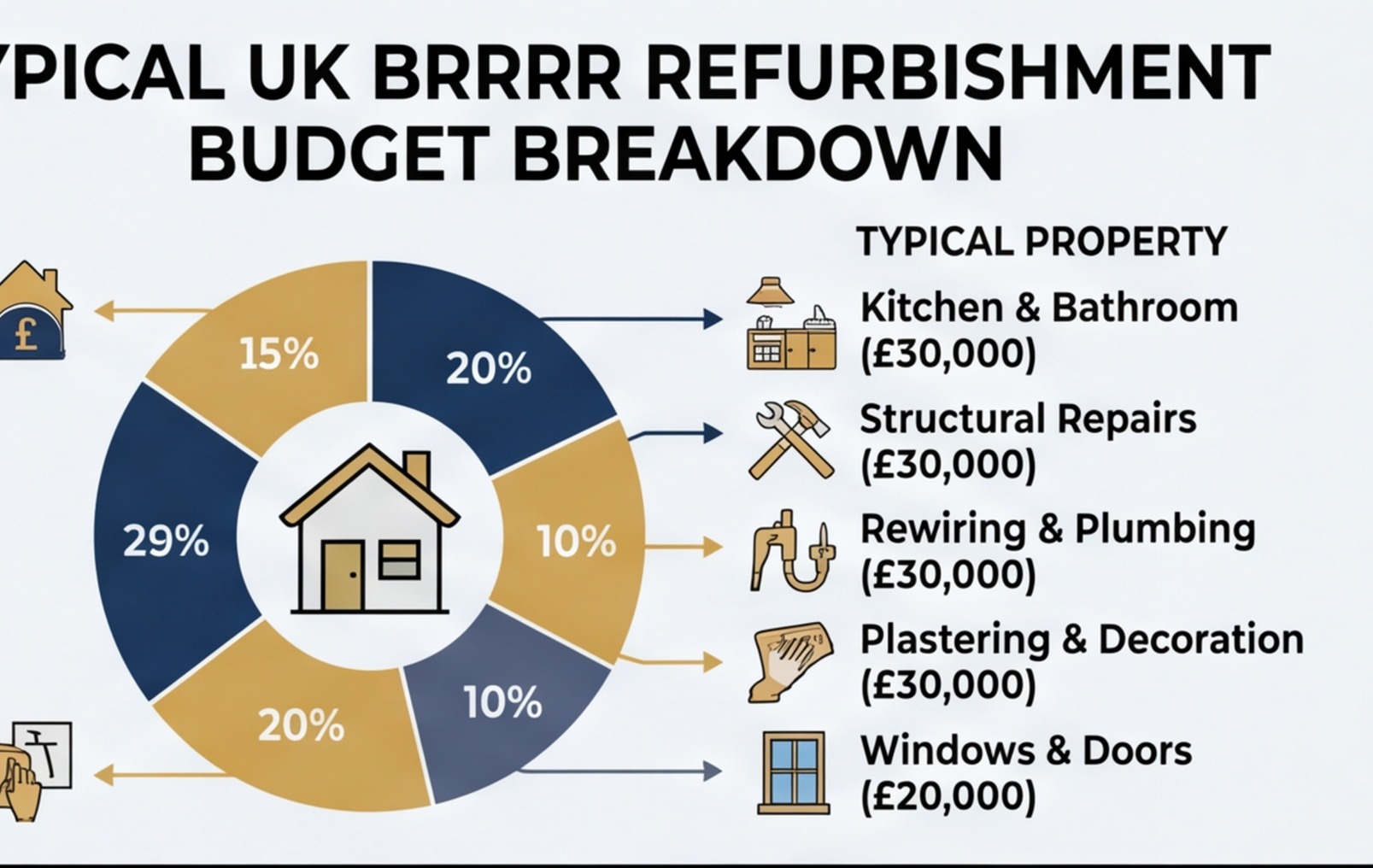 brrrr refurb budget breakdown uk