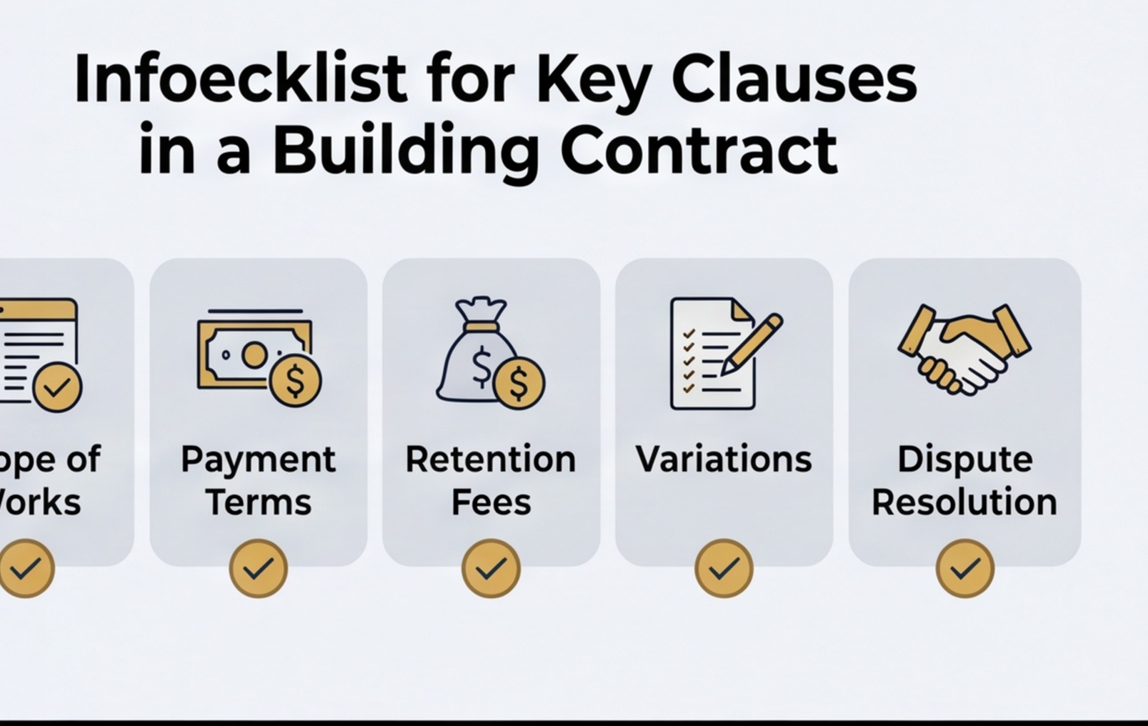 building contract key clauses checklist uk