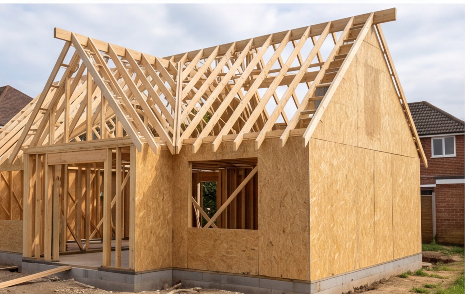 extension mid build timber frame uk
