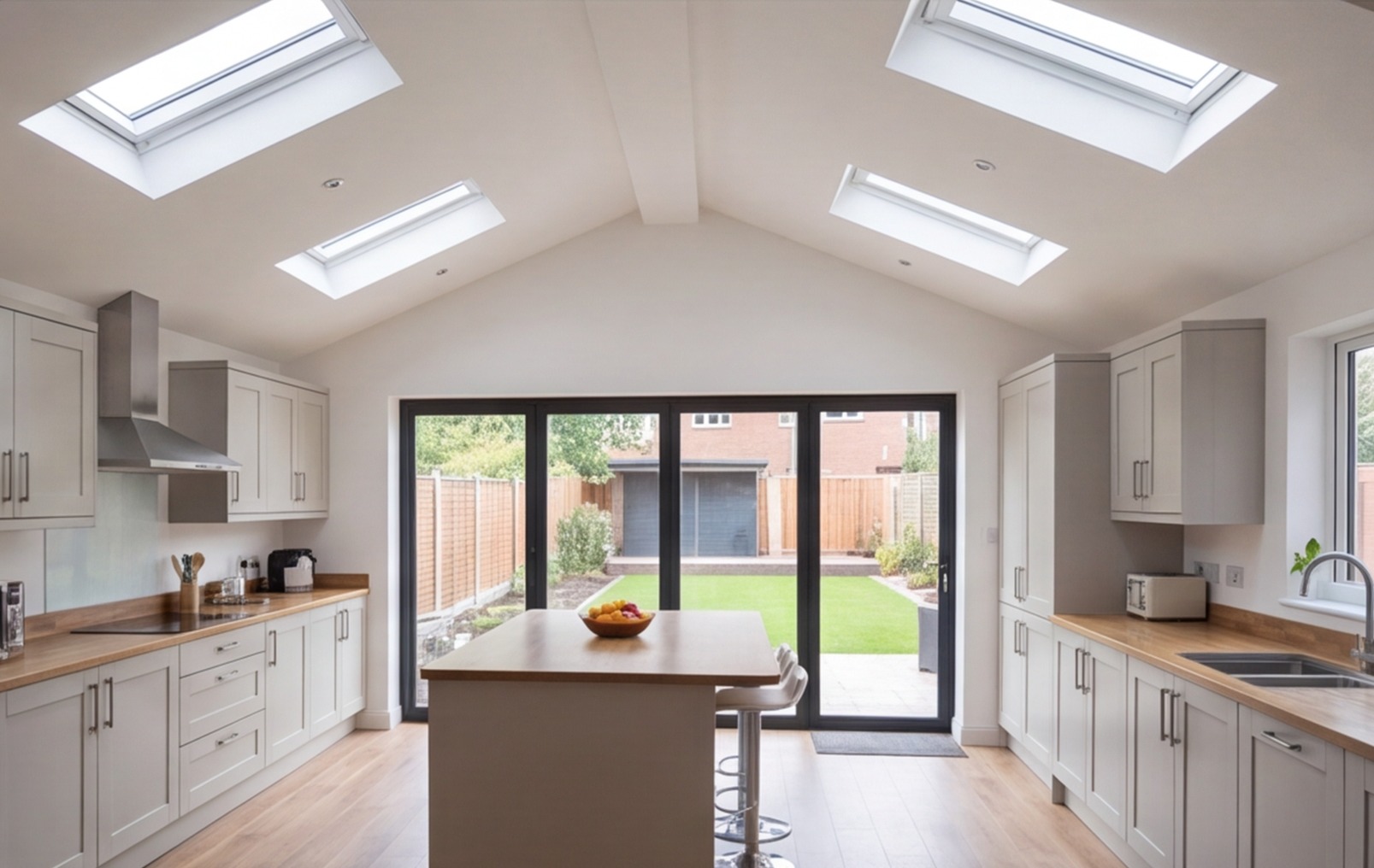 finished extension kitchen diner uk
