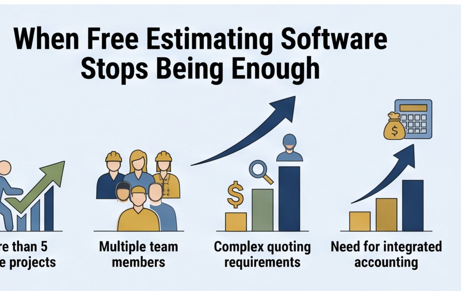 when free estimating software not enough infographic