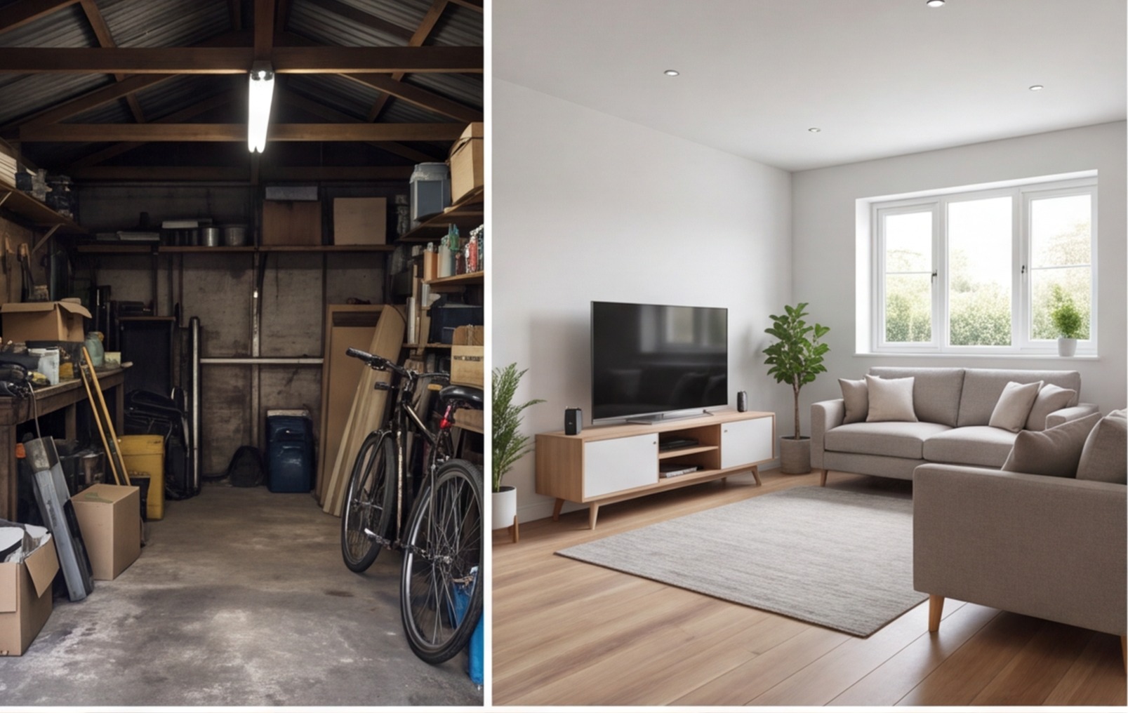 garage conversion before after uk