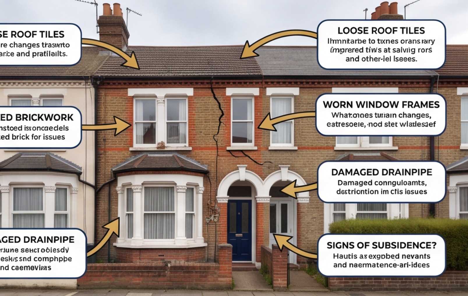 property exterior issues annotated uk