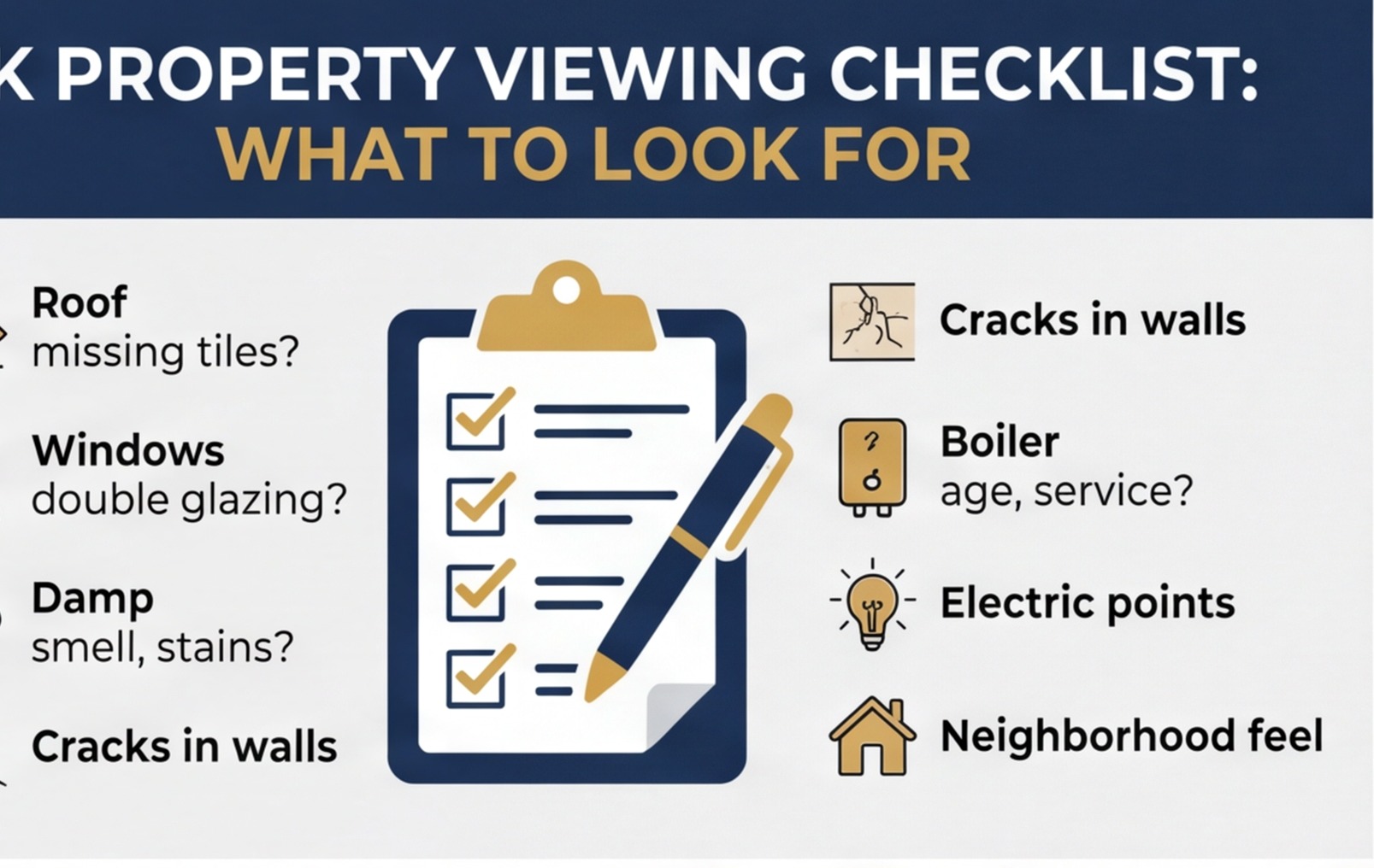 property viewing checklist uk infographic