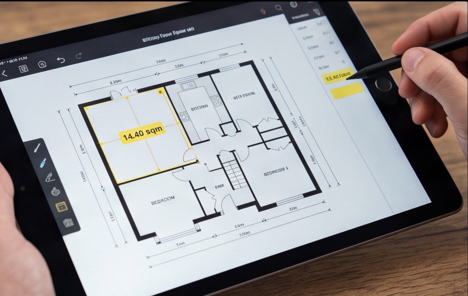 floor plan tablet digital measurement