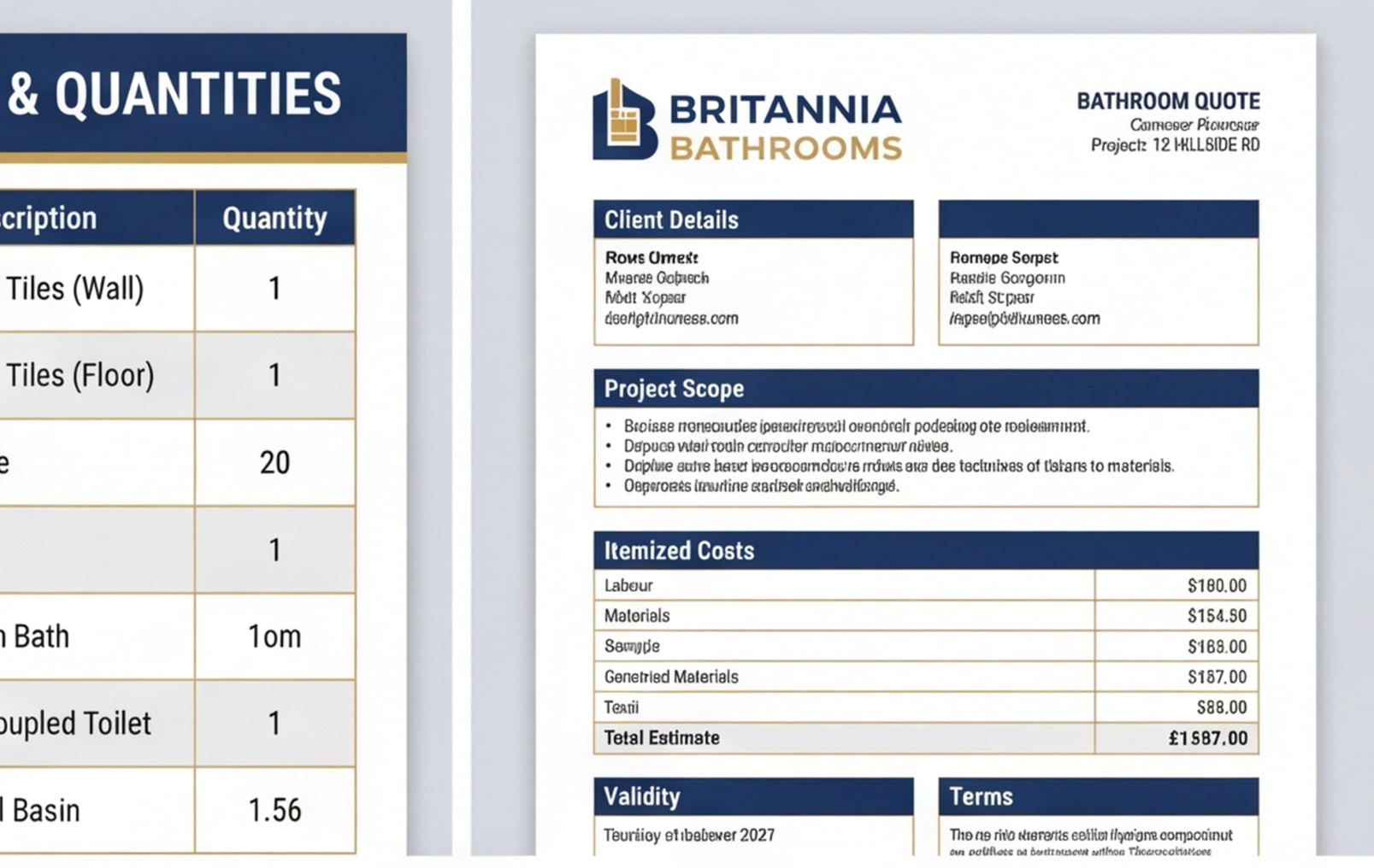 bathroom materials list infographic