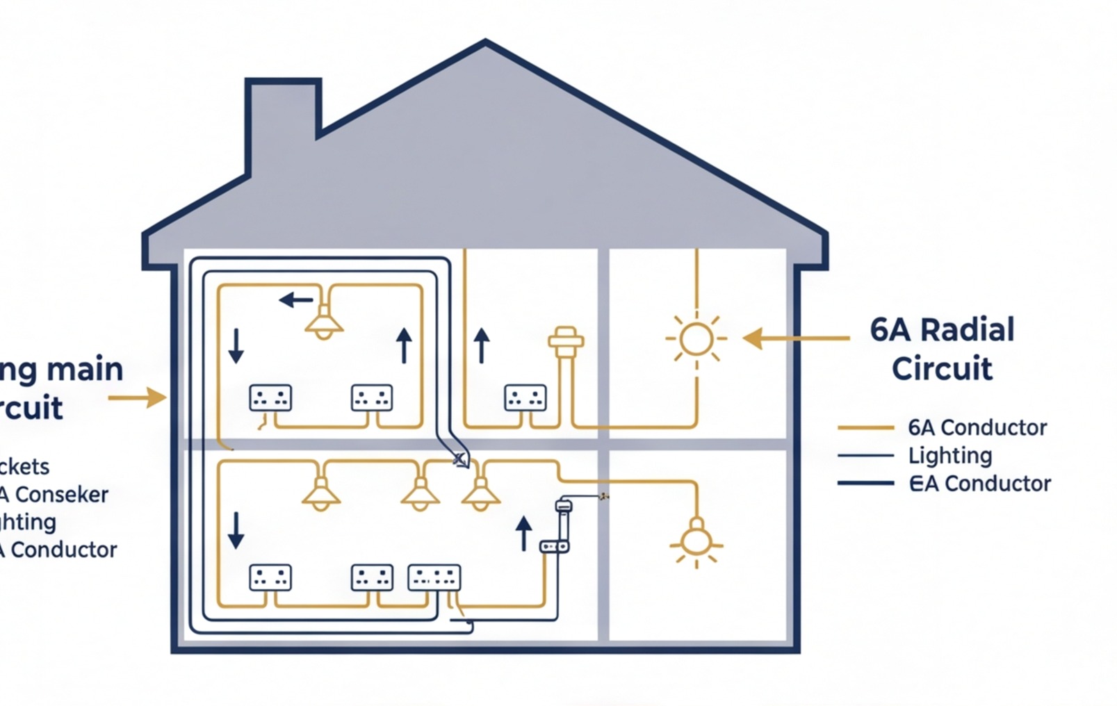 ring main radial circuit diagram uk