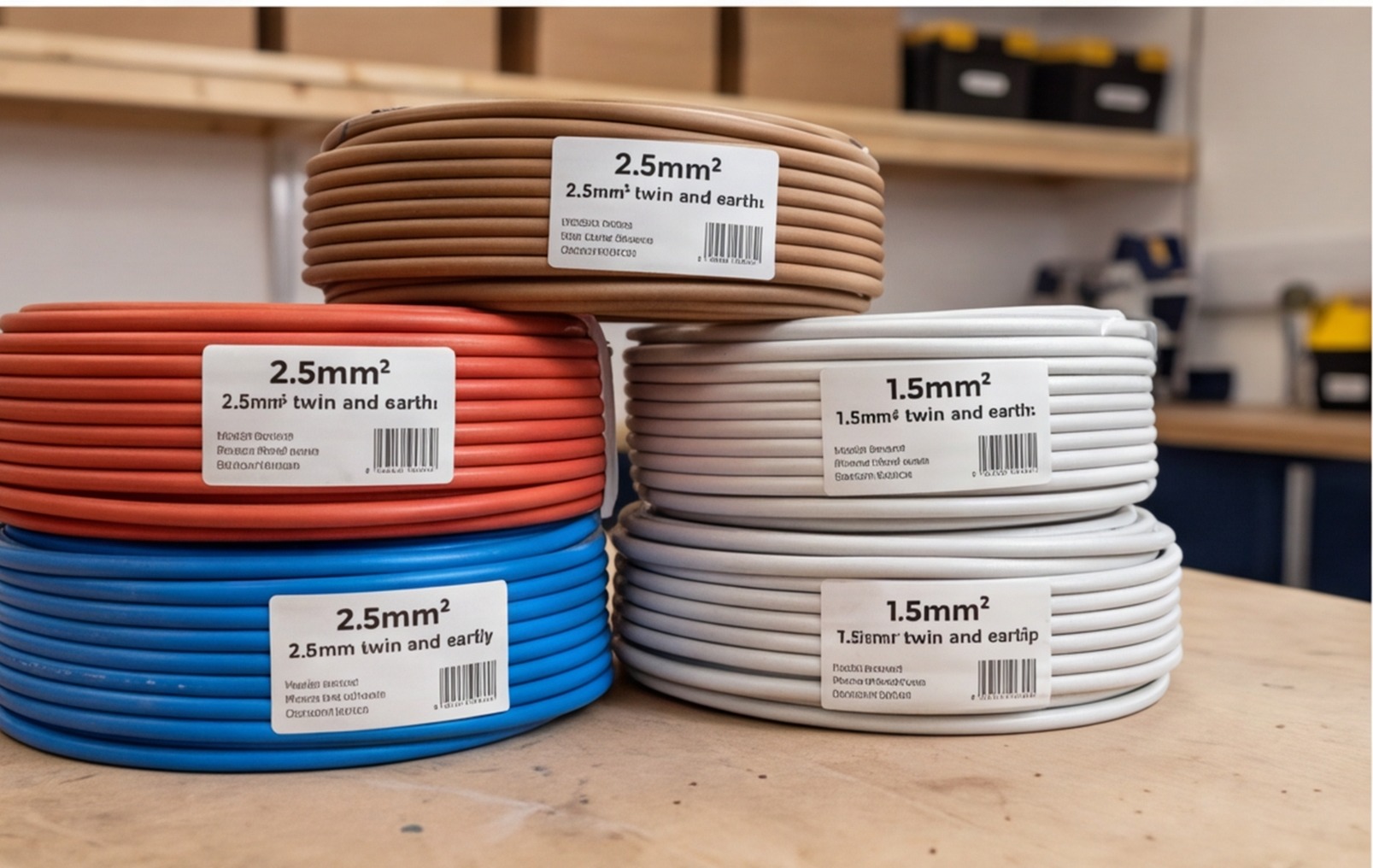 twin and earth cable 2 5mm 1 5mm