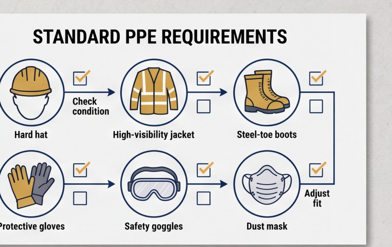 ppe checklist diagram uk