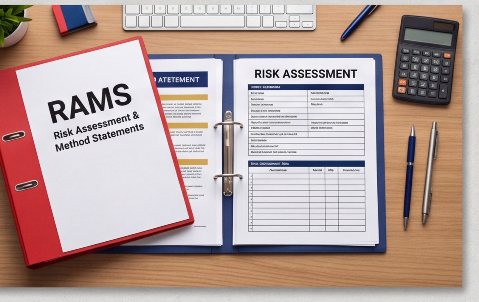 rams folder method statement flat lay