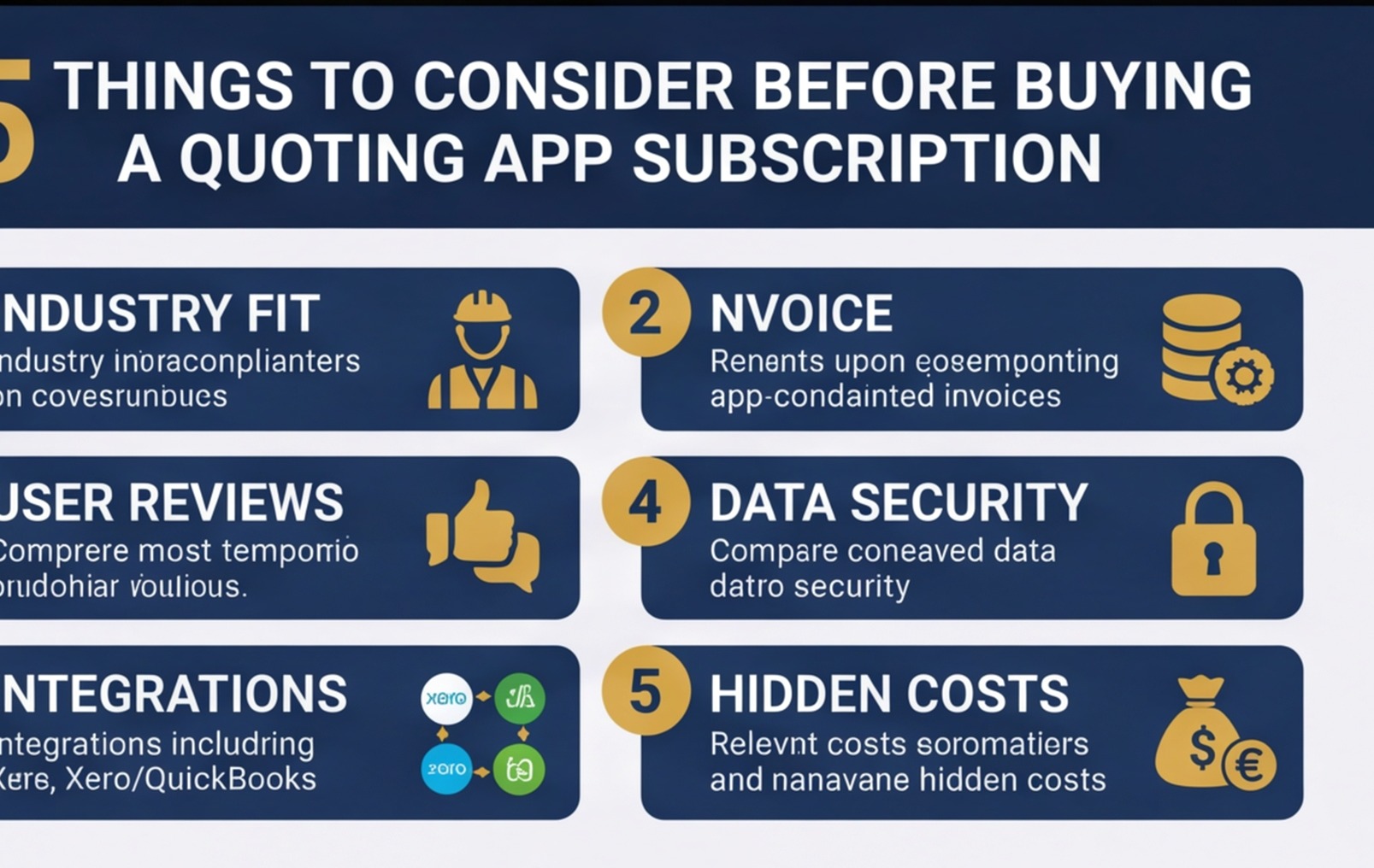 quoting app 5 buying considerations infographic