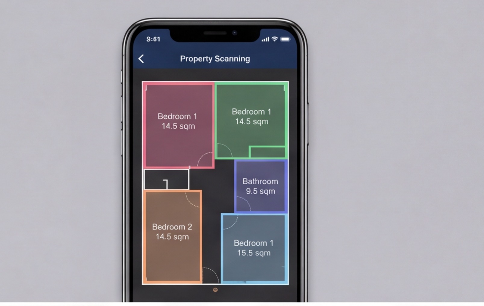 floor plan scanner output mockup